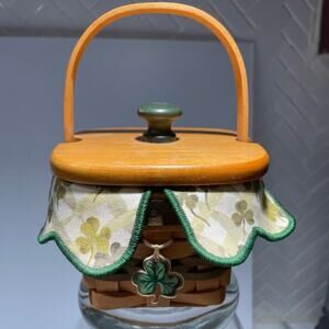 The Longaberger Basket 1999 St. Patrick's Lots of Luck Small Basket Lid Liners